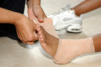 Ankle sprains treatment in the Queens County, NY: Flushing (College Point, Linden Hill, Malba, Whitestone, Jackson Heights, Corona) and Elmhurst, NY (Forest Hills, Kew Garden Hills, Utopia, Murray Hills, Auburndale, Fresh Meadows, Sunnyside, Maspeth, Woodside) areas.